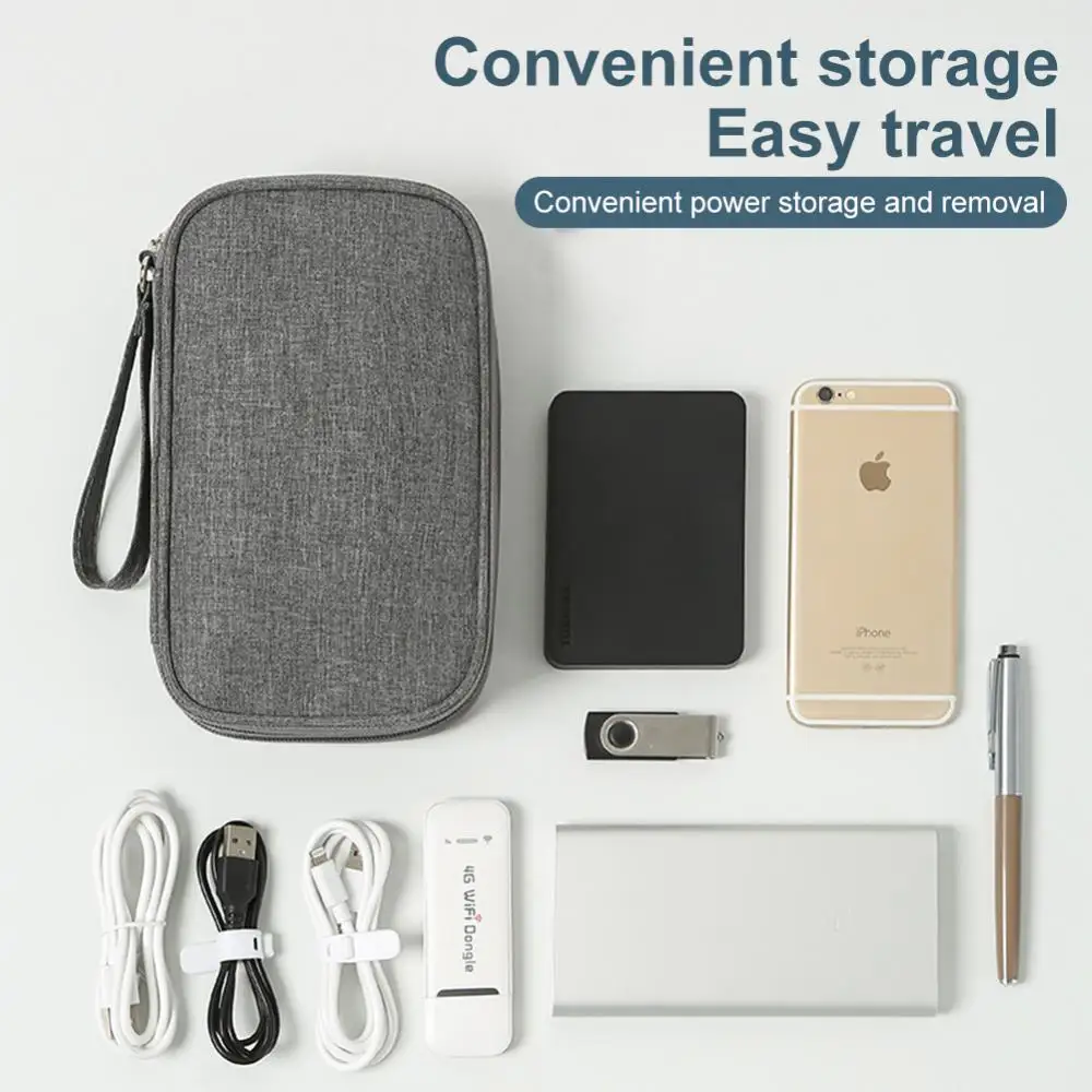 

Travel Organizer Bag Portable Waterproof Double Layers Storage Bags For Cable Cord Cable Storage Pouch Carry Case Organizers