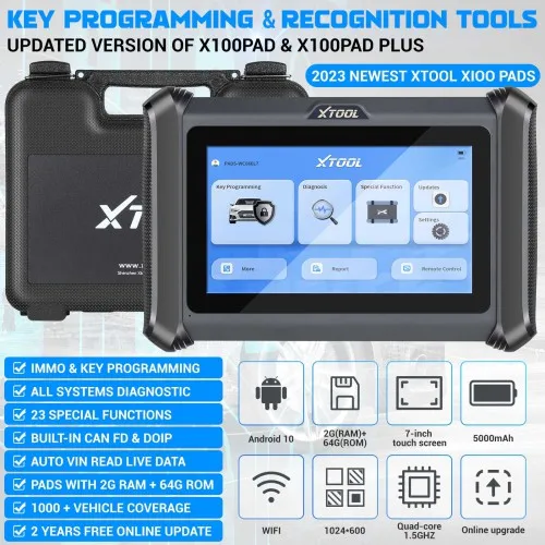 2023 новейшие подушечки XTOOL X100 с полной диагностикой системы 23 + Сервисные функции