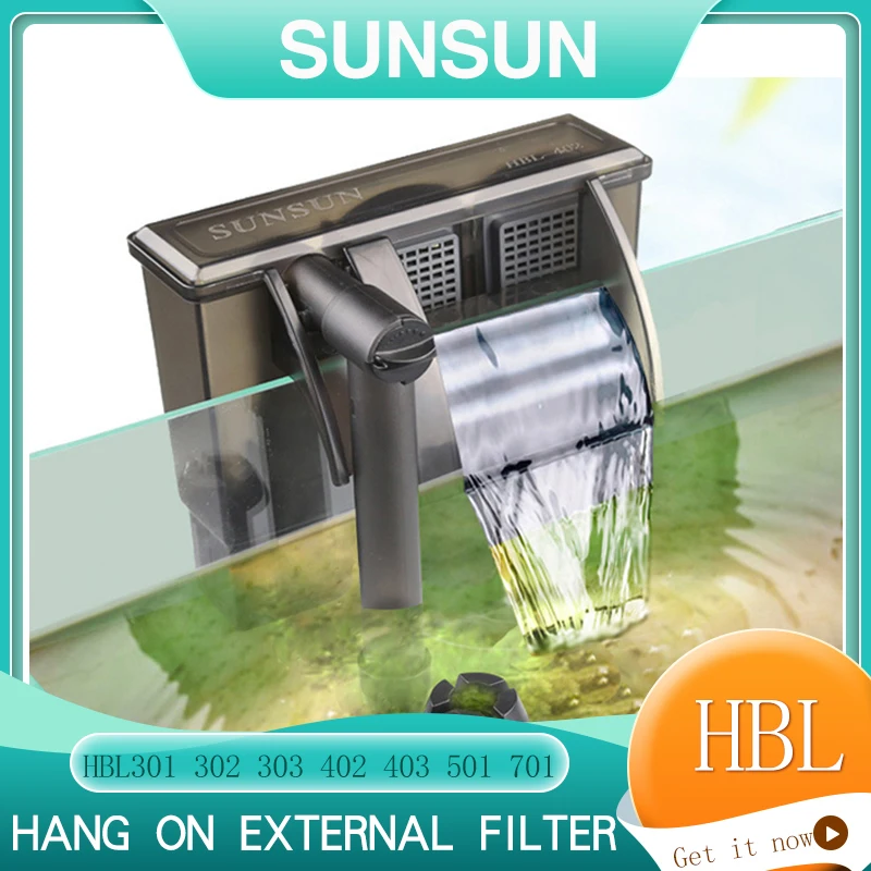 

Sunsun Aquarium External Filter Hang On HBL Fish Tank Accessory Water Fishbowl Filtro Waterfall Sponge Activated Carbon Supplies