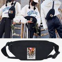 charizard print waist bag casual tote bag fashion cross shoulder bag fitness travel sports chest bag phone pouch portable unisex