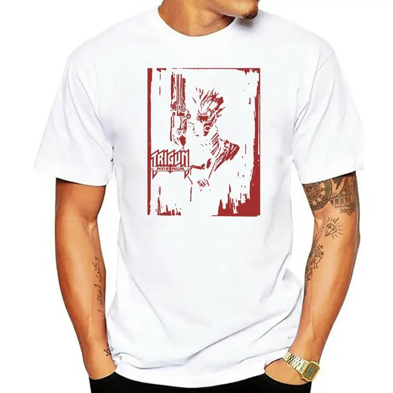 New Trigun Maximum Anime Logo Men'S Black &amp White T Shirt Tee Diy Prited