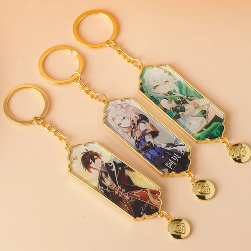 

Game Genshin Anime Impact Xiao Kazuha Venti Yae Miko Kamisato Ayato Pendant Badge Keyring Backpacks Keychains Accessories