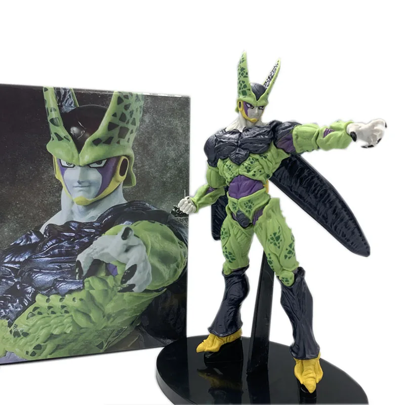 

New High-quality Dragon Ball Cell Standing Posture Ultimate Form Future Battle Damage Index Action Figure Toys for Children.