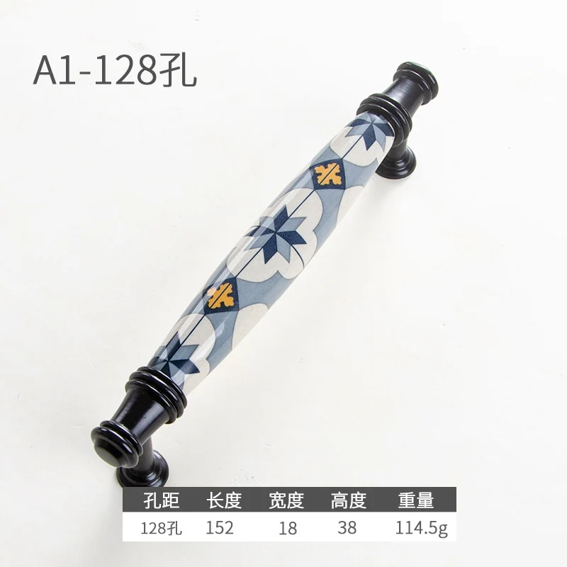 

Керамические ручки для шкафов Blue Flower