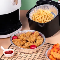 10pcs 8 inches foil tray disposable paper liner non stick air fryer bakeware kitchen baking accessories