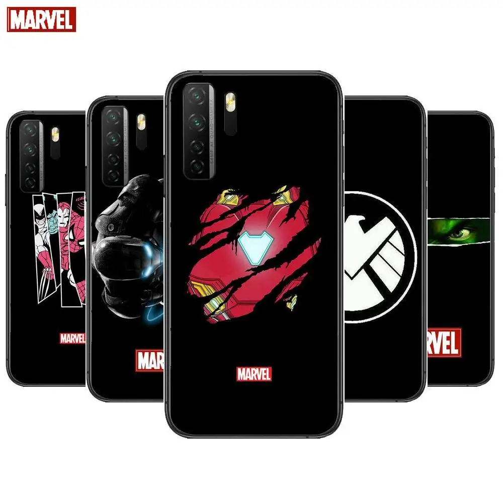 

Marvel Black Heroes Black Soft Cover The Pooh For Huawei Nova 8 7 6 SE 5T 7i 5i 5Z 5 4 4E 3 3i 3E 2i Pro Phone Case cases
