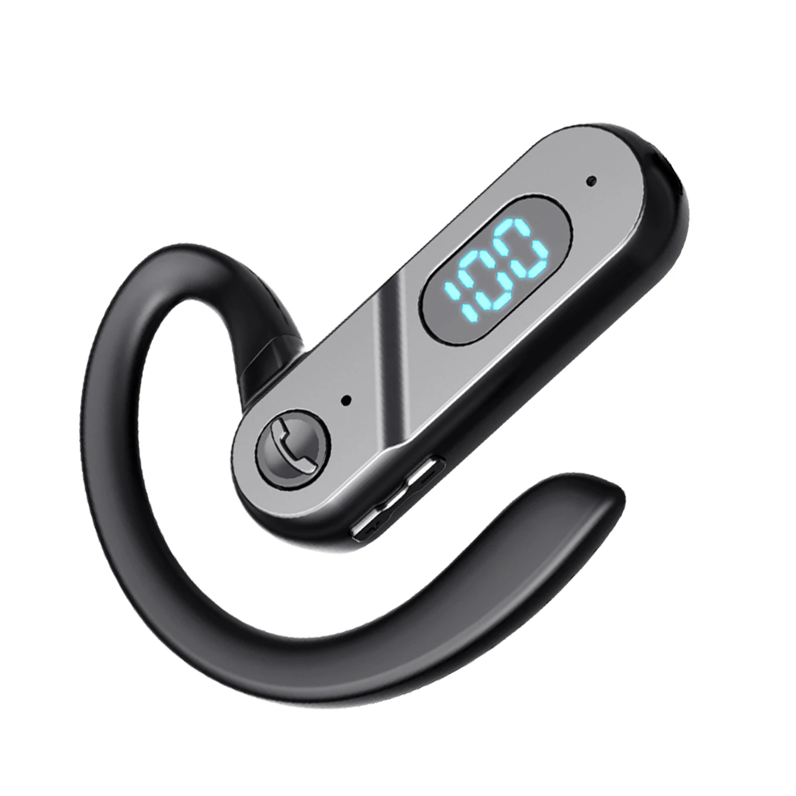 

Ear Pieces For Phone BT Wireless Non Ear Plug Headset Single Ear Noise Cancelling Earphones For Phone Android Laptop Trucker