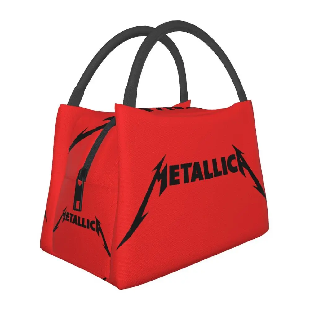 

Metallicas Heavy Metal Music Insulated Lunch Tote Bag for Women Portable Cooler Thermal Food Lunch Box Hospital Office