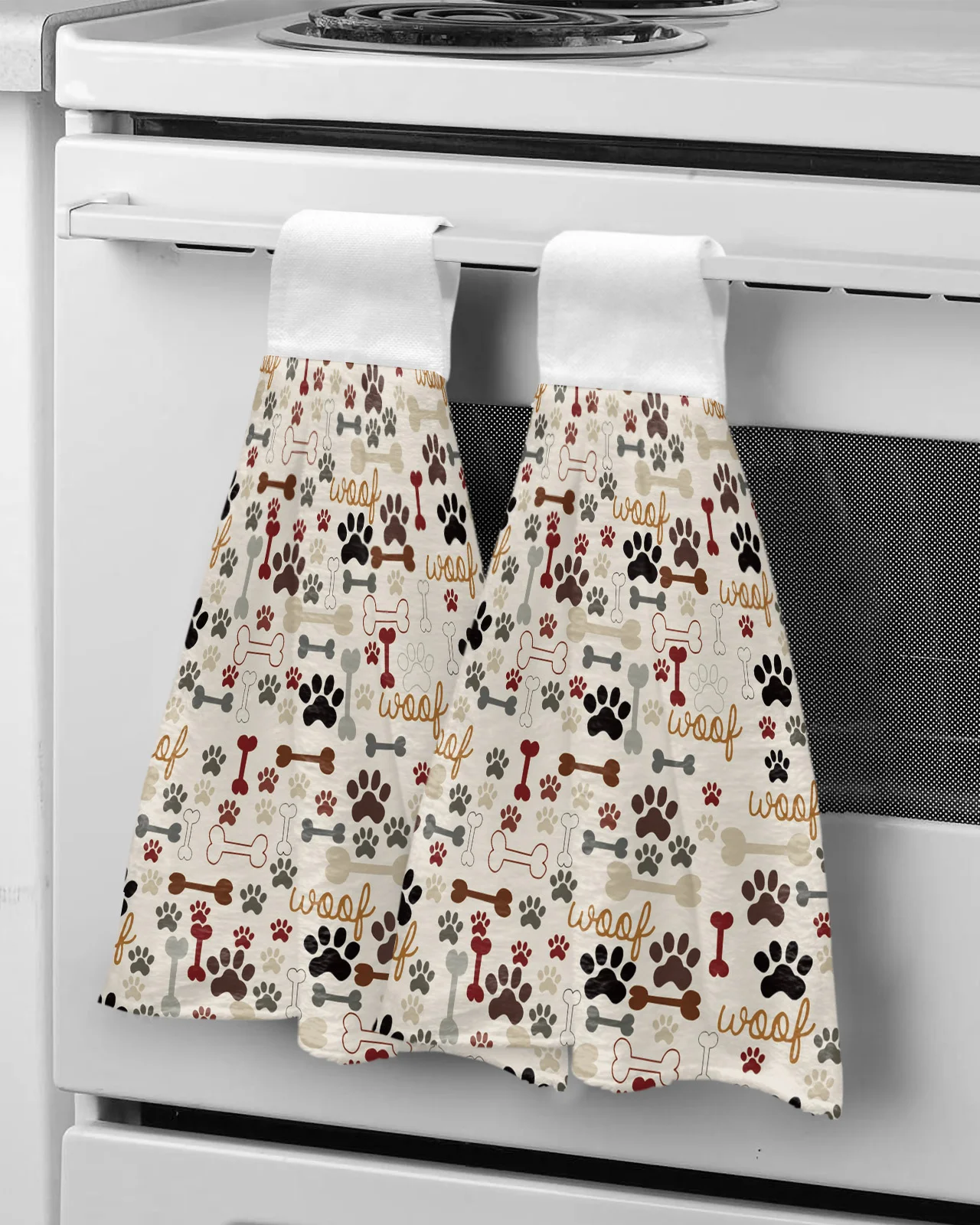 

Cartoon Dog Footprints Bones Animals Hand Towels Microfiber Bathroom Hanging Towel Absorbent Towels Soft Kids Hand Towels