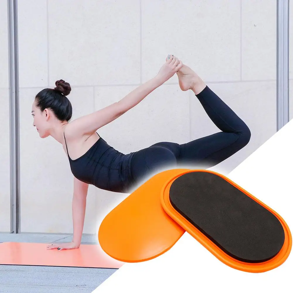 

2pcs Slide Plate Gliding Fitness Equipment Yoga Oval Rapid Fitness ABS Portable Gym for Household Working-out Ornaments