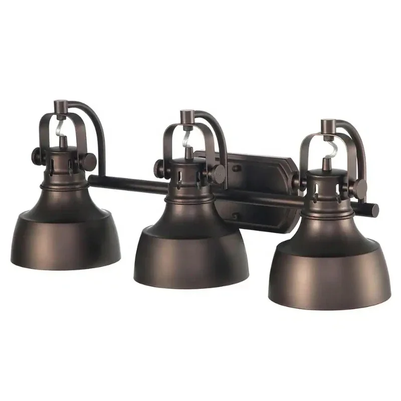 

industrial 3-Light Bronze Bathroom Vanity Lighting fixtures Over Mirror wall lamp