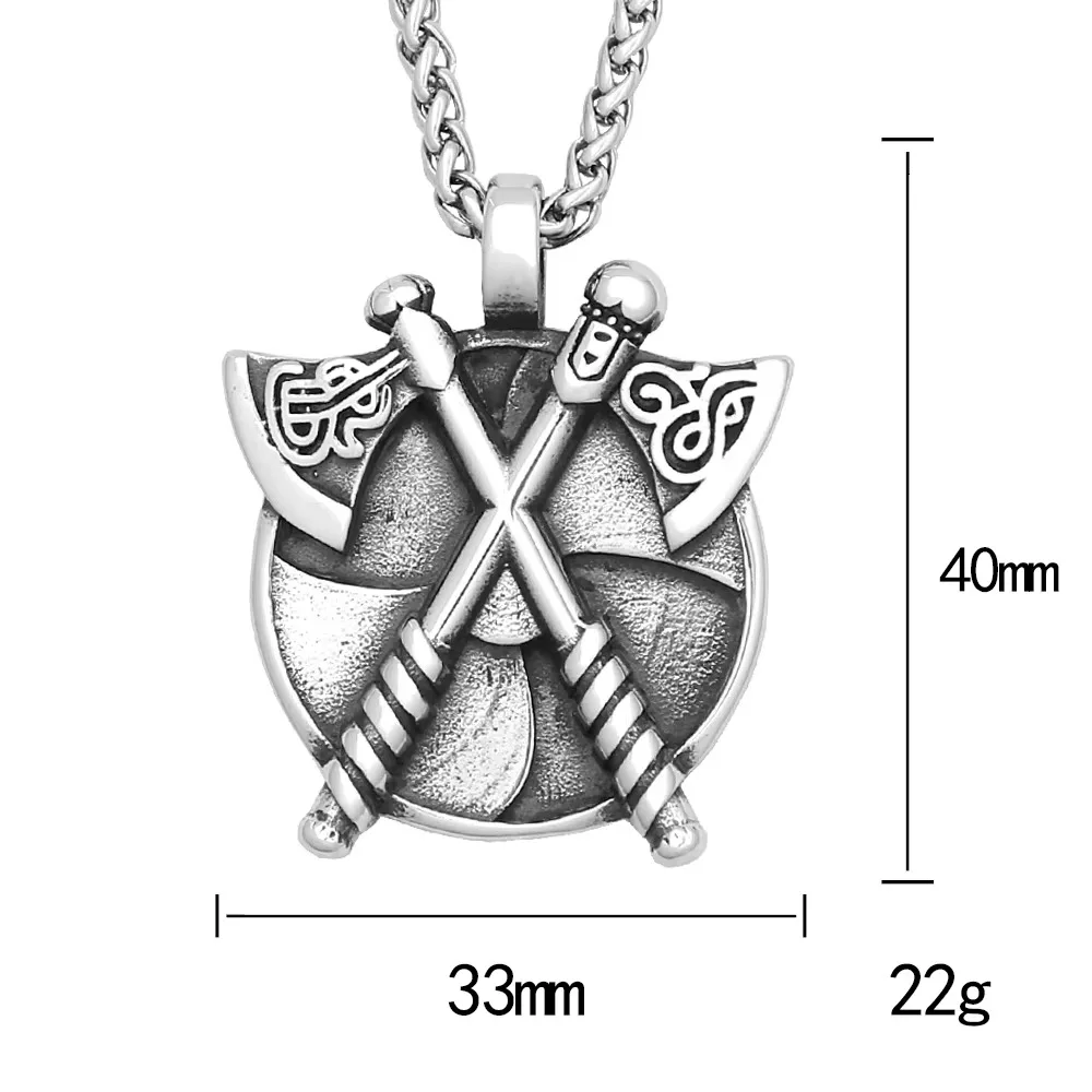 NORTHMAN Винтажное ожерелье с топором из нержавеющей стали