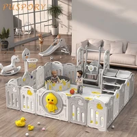 baby playpens cute little duck indoor home child games guardrail rocking horse swing foldable newborn toddler playground space