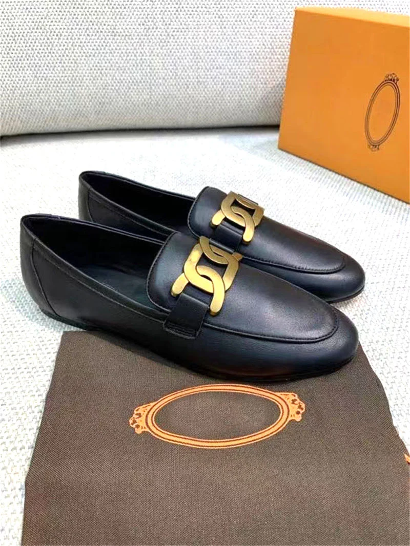 

Новинка 2023, туфли в старинном британском стиле с круглым носком, лоферы на плоской подошве, Универсальные женские туфли