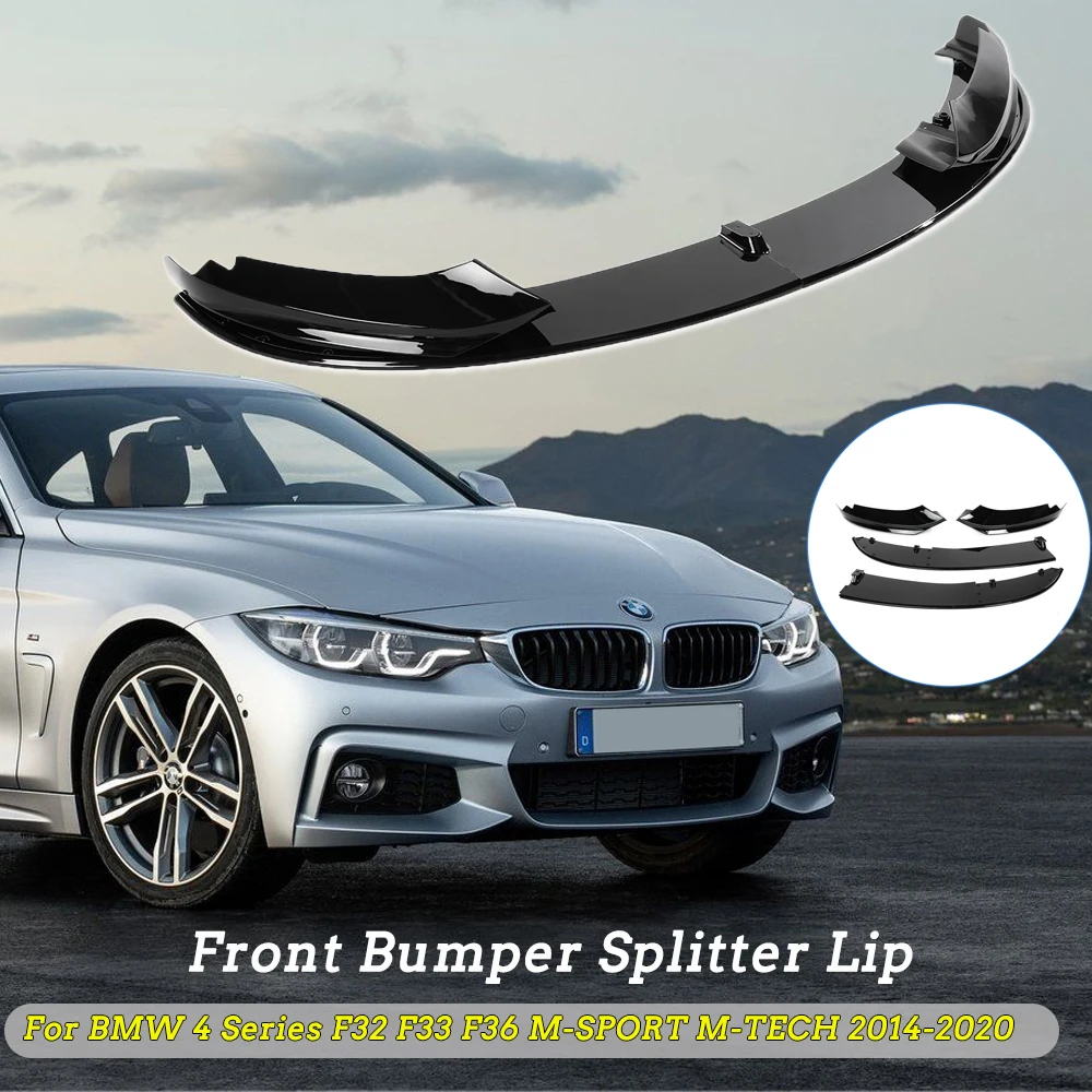 

MP Style Gloss Black For BMW Front Bumper Lip Chin Spoiler F32 F33 F36 4 Series 2014 - 2020 M-Sport M-Tech (M Sport Models Only)