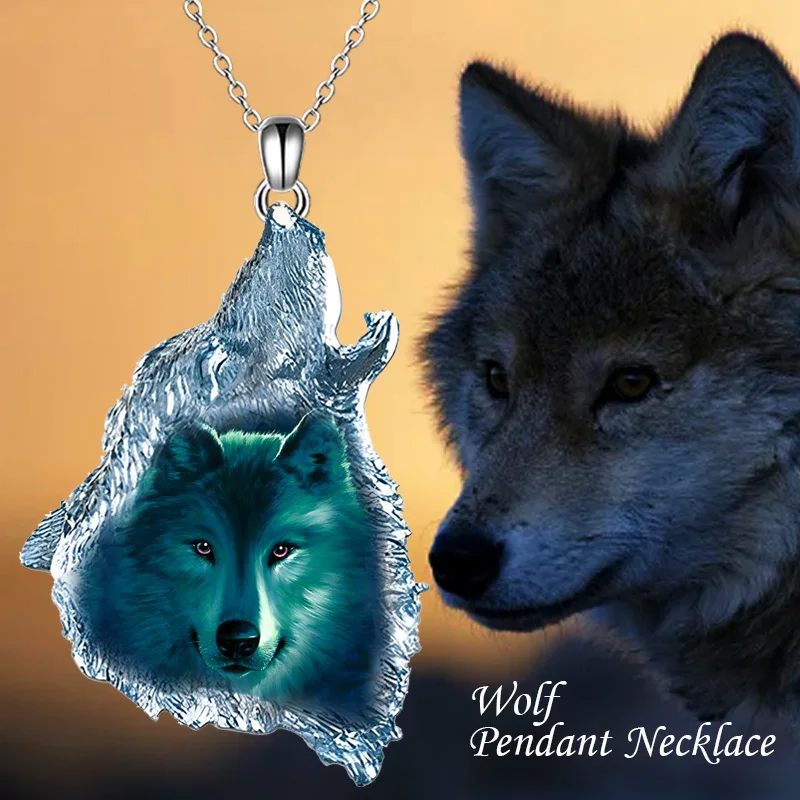 

Creative Crystal Wolf Unisex Pendant Necklace, Birthday Gift, Anniversary Gift, Daily Accessories