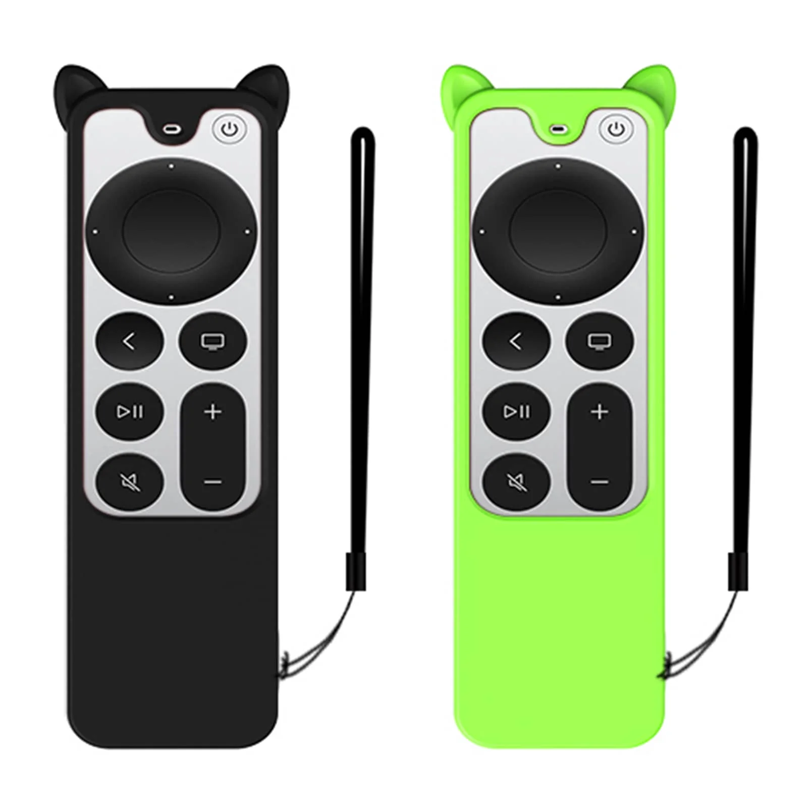 Cat Ears Silicone Protective Case For Apple TV 4K 2nd Gen Siri Remote 2021 Smart TV Remote Control Anti-fall Shockproof Cover