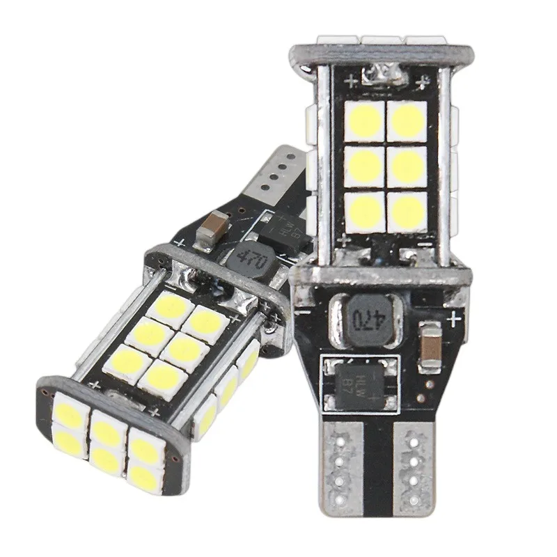2 x CANBUS T15 w16w 24W super white 3030SMD error free LED automobile car reverse tail signal lights bulb