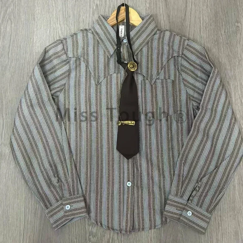 Женские рубашки Sleepy Bunny из хлопка в полоску