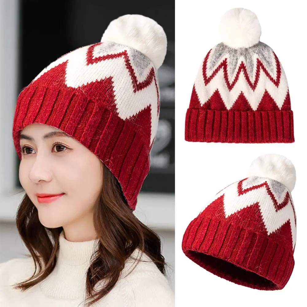 

Зимние шапки унисекс меховые шапки с помпоном шапка вязаная шапка Рождественская шапка шерстяная шапка шапочки шапка