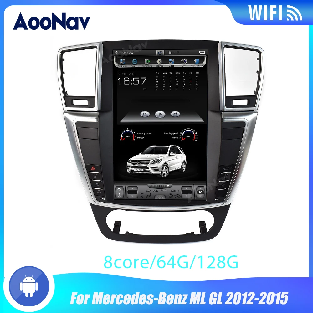 

2 Din 128G Car Radio For Mercedes-Benz ML GL 2012-2015 Android System Touch Sceen GPS Navigation Autoradio Multimedia Player