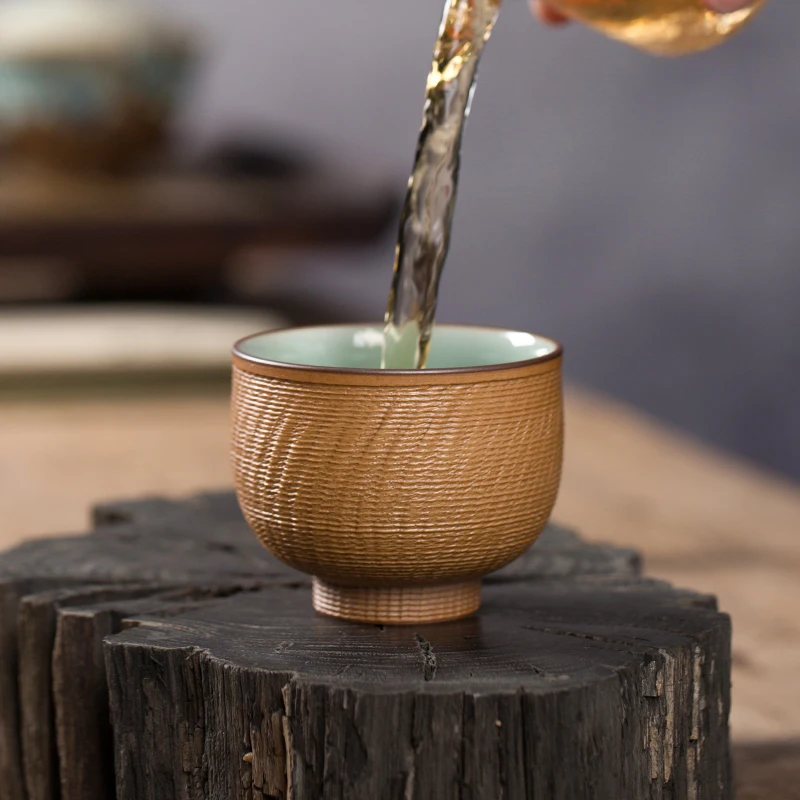 

Чашка Longquan Celadon ручной работы, керамическая чашка для чая кунг-фу, чашка для чая Ye Zhengmao Qiusui, личная