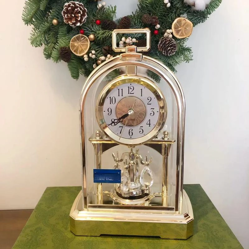

Japan Clock Modern Living Room European Style Crystal Pendulum Silent Creative Desk & Table Clocks