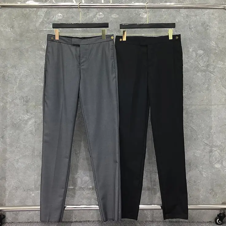 Man's Pants Suit Pants Business New Pants Men Slim Casual Black Spring And Autumn Cotton Formal Trousers