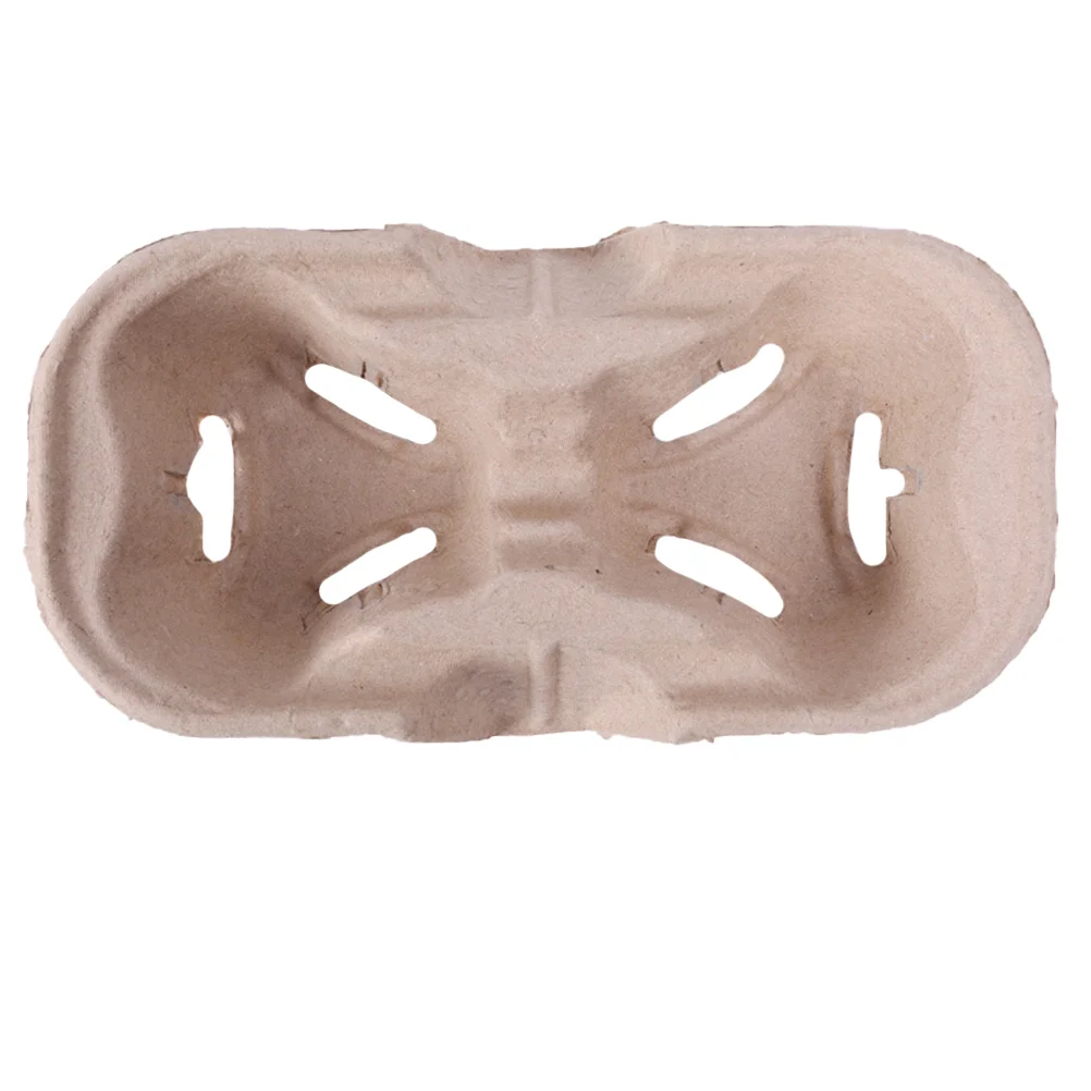 

Cup Carrier Tray Holder Drink Coffee Disposable Paper Pulp Take Out Carriers Go Beverage