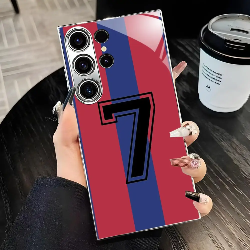 Фото Чехол для телефона F-FC B-Barcelonaes для Samsung S26 S25 S24 S23 S22 S21 Plus Ultra FE Edge, гальванизированное стекло №3