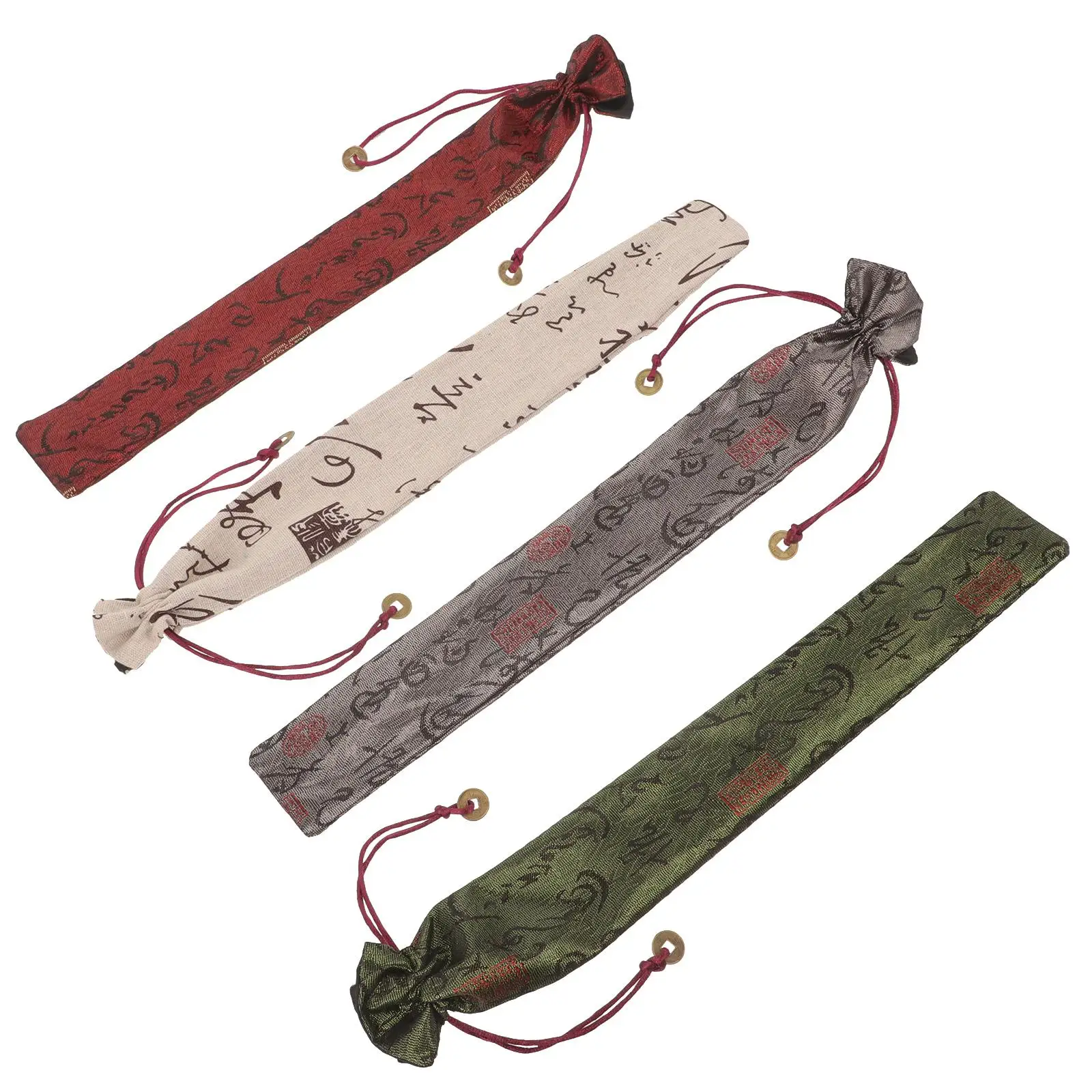 Складной чехол для вентилятора, шелк, 4 шт.