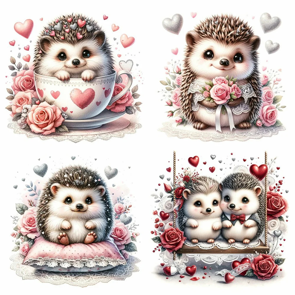 Алмазная живопись ежик животное полная круглая картина вышивка украшение для