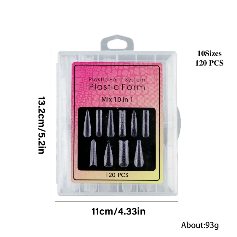 10 в 1 Наращивание накладных ногтей со змеиным узором Нажмите на ногти Полное