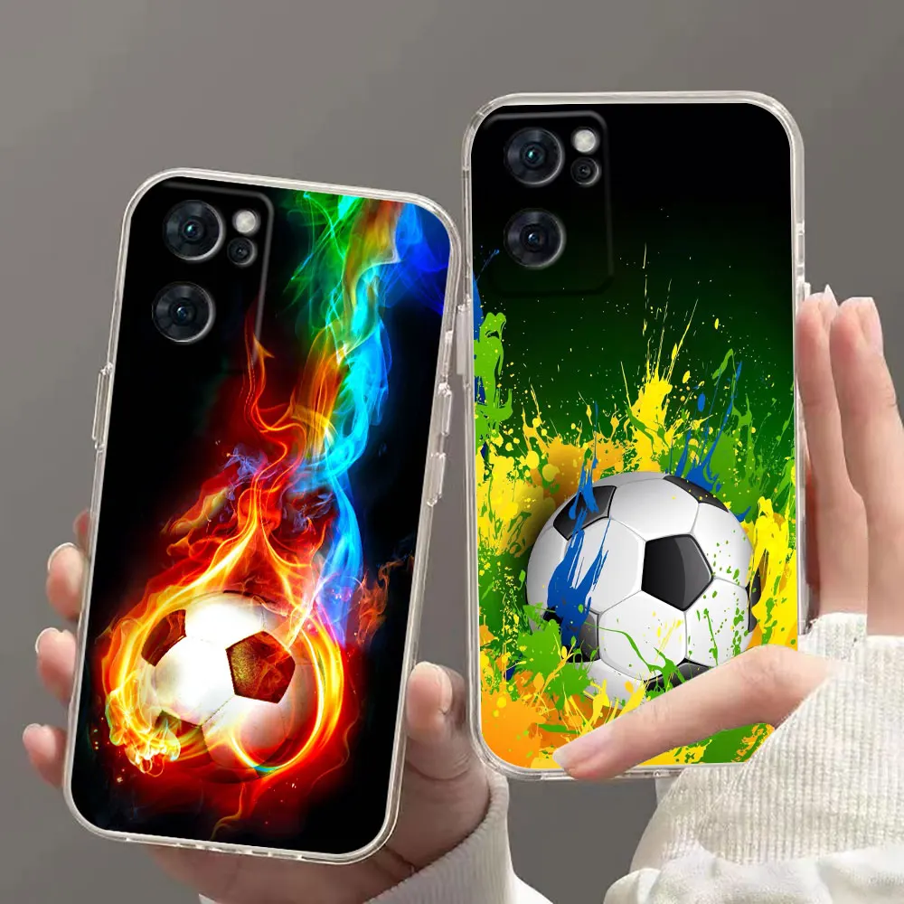 

Clear Phone Case For OPPO RENO 10 9 8 8T 7 6Z 6 5 4 3 2Z PRO PLUS 4G 5G Soft Case Funda Capa Shell Passion Football World Soccer