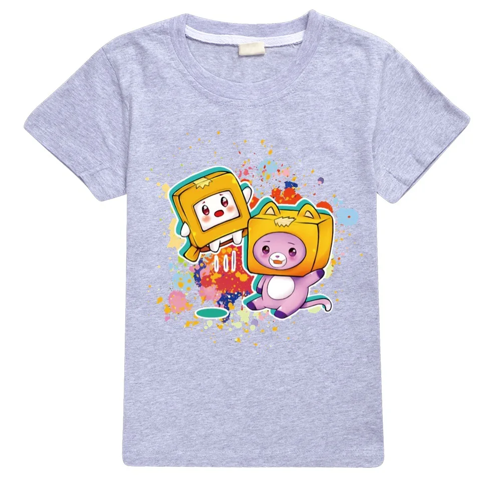

Anime LankyBox Clothes Kids Summer Fashion T-shirt Baby Boys Cartoon Children Cute Tshirts Toddler Girls Short Sleeve Casual Top