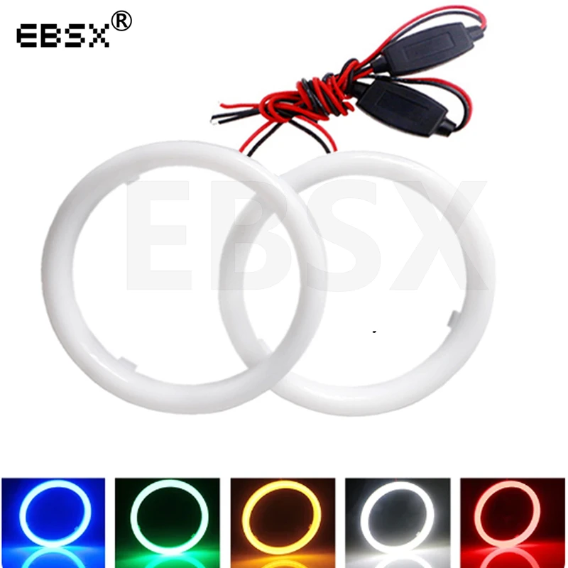 

12В COB Светодиодные Кольцевые Фары Angel Eyes (гелио-кольца) Универсальные Для Автомобилей С Крышками