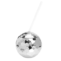disco ball cup disco party decorations glittering cup cute sipper cups tableware creative disco flash ball cocktail cup for