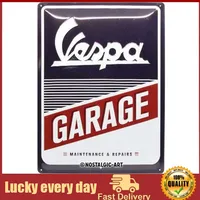 Nostalgic-Art Retro Tin Sign – Vespa – Garage – Gift idea for scooter fans, Metal Plaque, Vintage design for wall decor motor