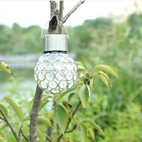 solar led hanging light lantern waterproof hollow out ball lamp for outdoor garden yard patio decoration solar light