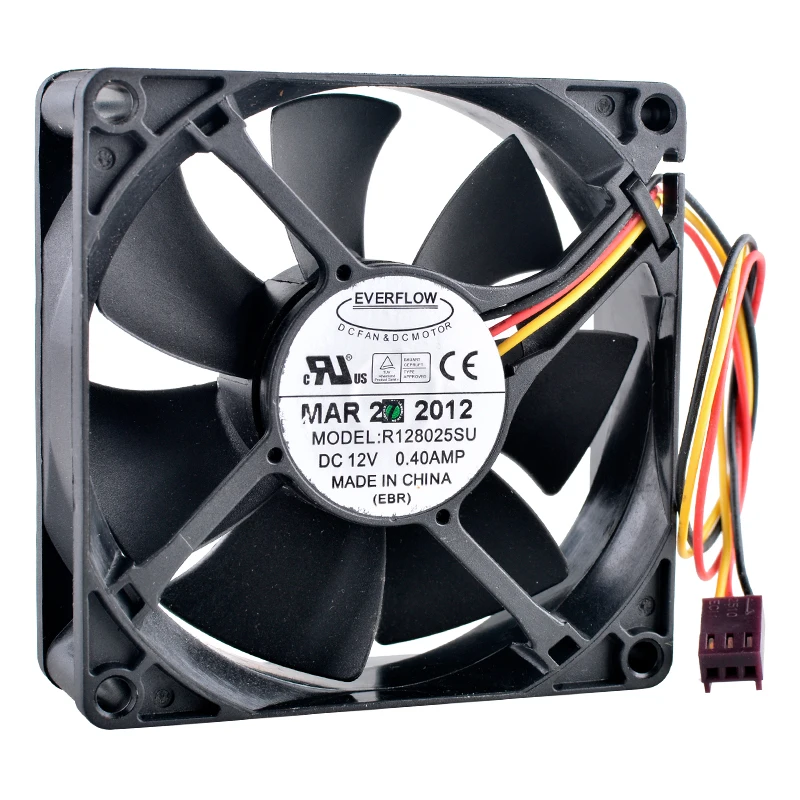 R128025SU 8 см 80 мм вентилятор 80x80x25 мм 12 В постоянного тока 0,40 а 3-контактный гидравлический подшипник высокоскоростной охлаждающий вентилятор для шасси процессора