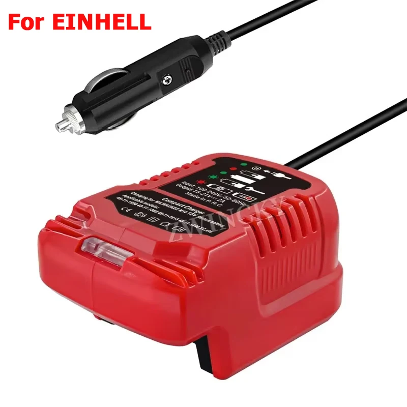 

Автомобильное зарядное устройство для аккумуляторов 18В Makita/Milwaukee/Dewalt/Bosch/Einhell