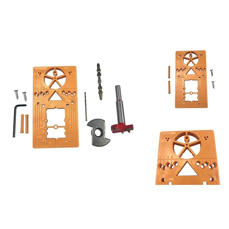 

Woodworking Hinge Hole Puncher,Hinge Jig Hole Drill Guide Bit Wood Cutter Carpenter Woodworking Hole Opener Template