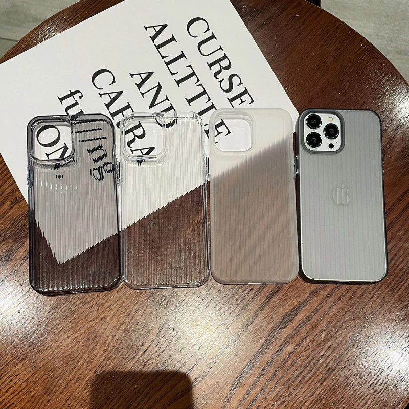 Роскошный гофрированный Прозрачный чехол для телефона iPhone 15 14 13 12 Pro Max модный