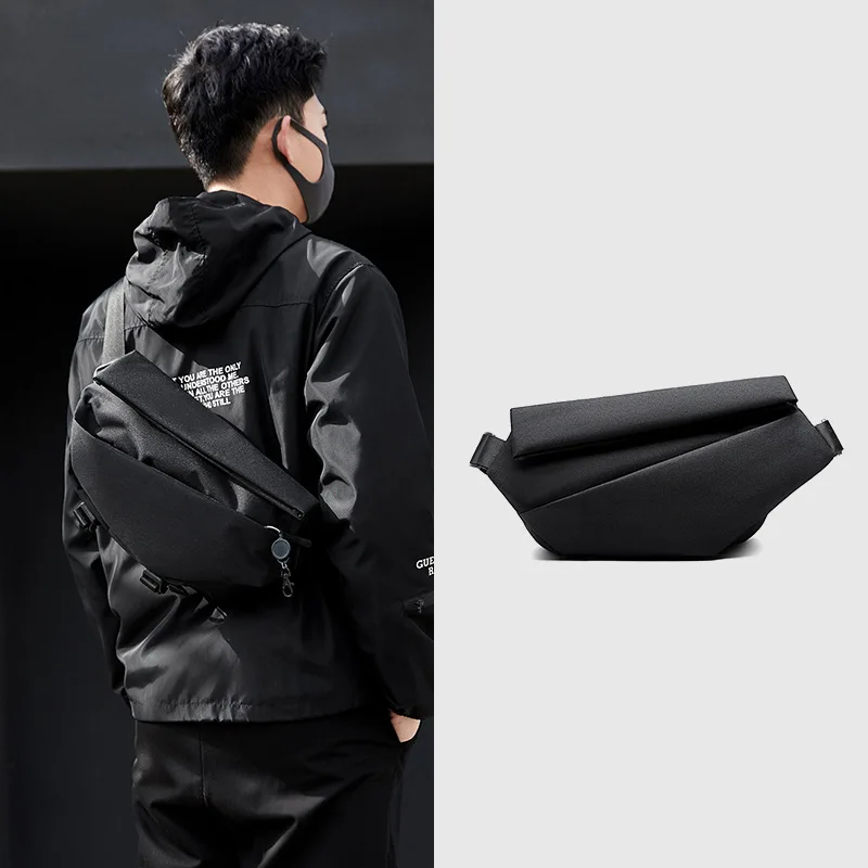 Fashion Men's Functional Messenger Bag Waterproof Multifunctional Chest Bag Women's Shoulder Bag