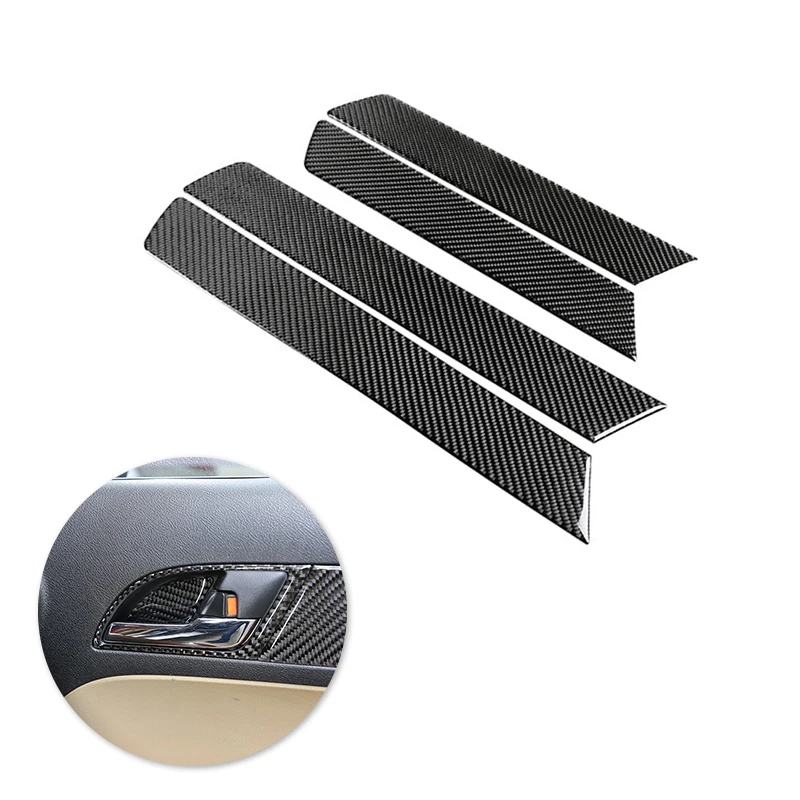 

Для Honda CRV 2007 2008 2009 2010 2011 4 шт. полоса для автомобильной внутренней двери окна панель из углеродного волокна крышка Декор