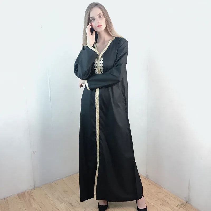 Wepbel Muslim Dress Islamic Clothing Abaya Ramadan Dubai Women's Abaya Long Dress Diamond Dress Djellaba Turkey Caftan Robe