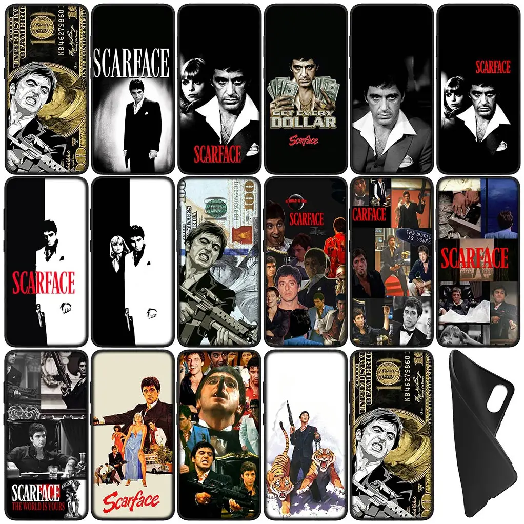 S-scarface обоев гибкий корпус чехол для телефона Samsung Galaxy Note 20 Ultra 10 8 9 S10 Lite S9 A6 A8 Plus A9