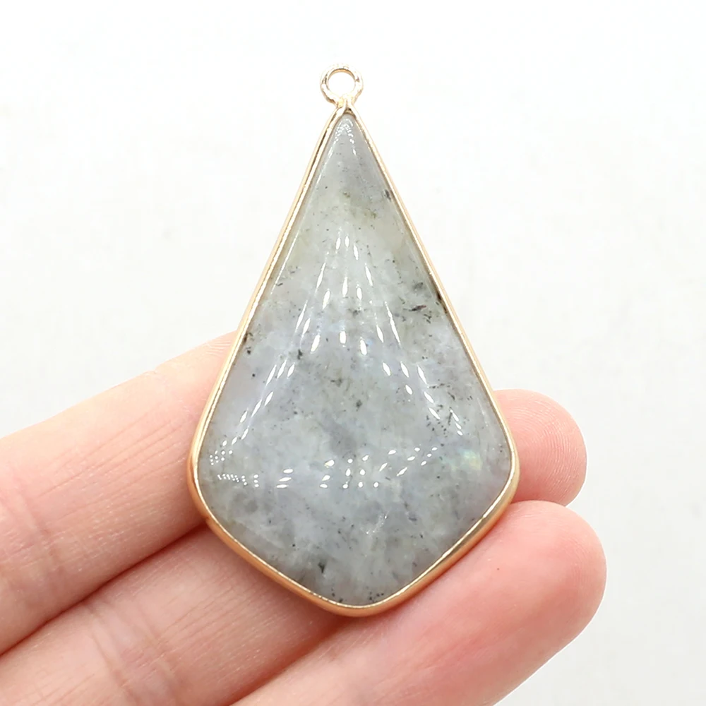 

2022 Pendants for Needlework Drop Shaped Natural Flash Stones Charms diy Neck Chain Supplies luxury Quality Jewelry Making Gifts
