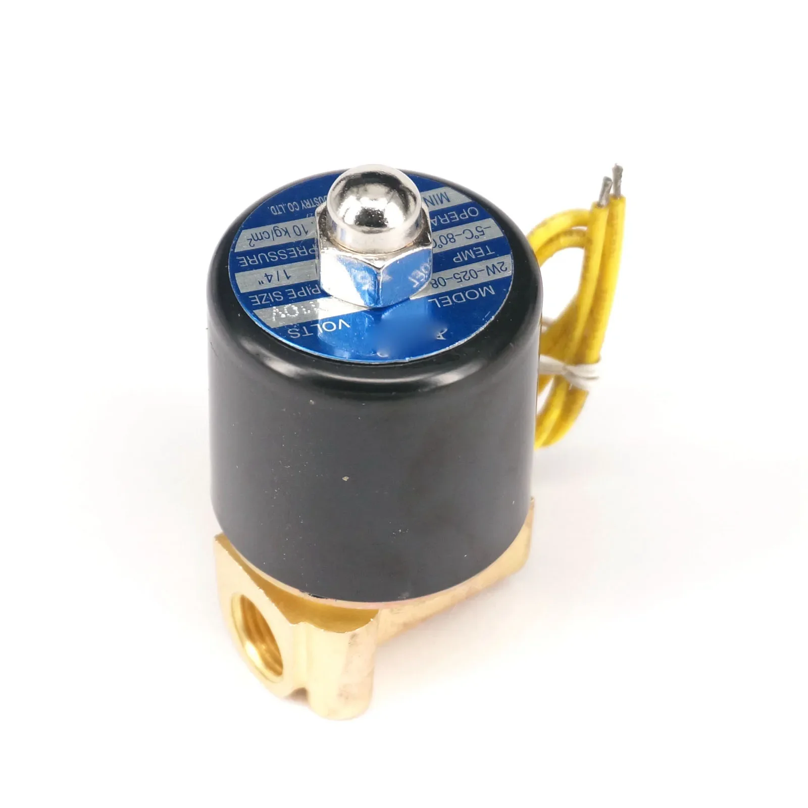 

N/C 1/4 "BSP 12VAC 24VAC/DC 110VAC 220VAC 2 Way Газ Вода Пневматический электромагнитный клапан управления подачей масла NBR уплотнения 2W-025-08