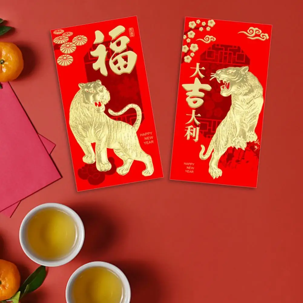 

Удобный уникальный красивый красный конверт 6 шт., 5 стилей, китайские декоративные конверты для детей Hongs Bao